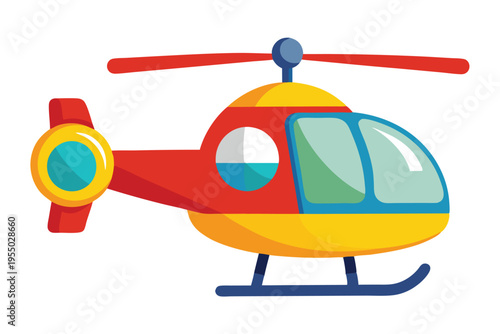 kids toy helicopter vector on white background