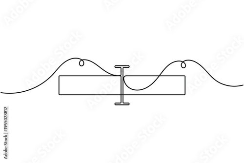 Input field icon continuous one line drawing on white background minimalist text entry field symbol outline vector illustration