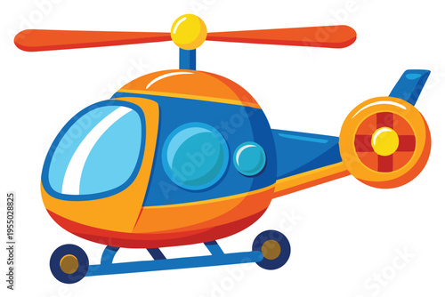 kids toy helicopter vector on white background