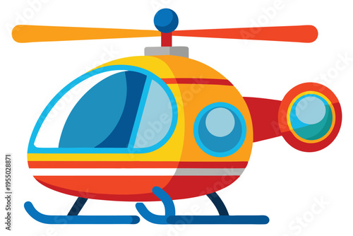 kids toy helicopter vector on white background