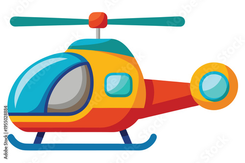 kids toy helicopter vector on white background