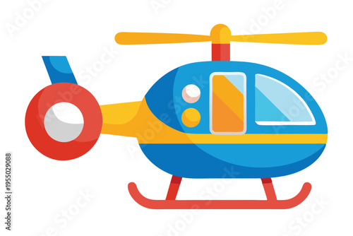 kids toy helicopter vector on white background