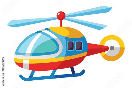 kids toy helicopter vector on white background