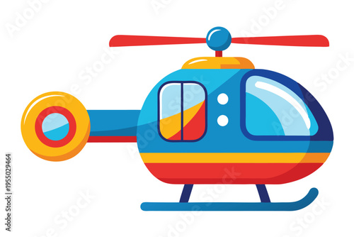kids toy helicopter vector on white background