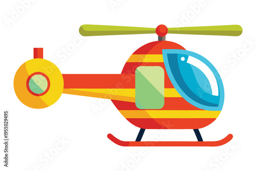 kids toy helicopter vector on white background