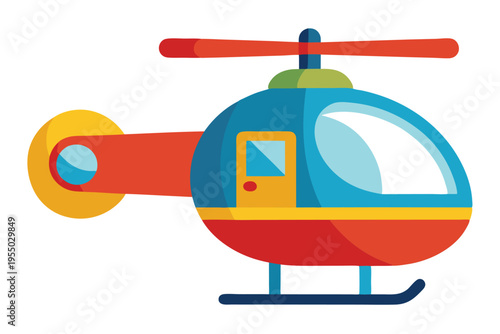 kids toy helicopter vector on white background