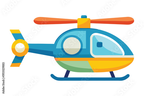 kids toy helicopter vector on white background
