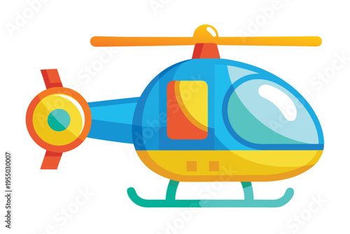 kids toy helicopter vector on white background