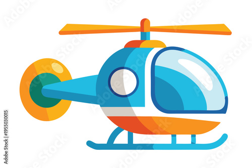 kids toy helicopter vector on white background
