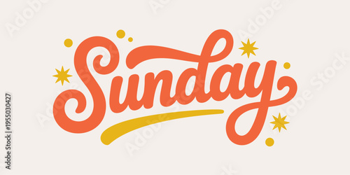 Sunday day of week text graphic