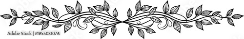 Elegant leafy vine design for decorative border or frame