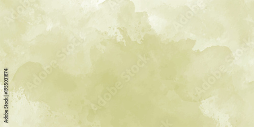 Pale Yellow Watercolor Abstract Background with Soft Artistic Brush Strokes.
