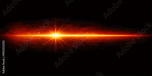An abstract art illustration featuring a bright orange fire explosion and glowing sun energy burning against a black space backdrop with a hot red flame motion design