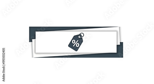 Discount label with percentage sign.