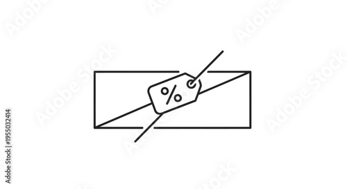 Discount label with percentage sign.