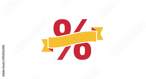 Discount Percent Off Sale Sign.