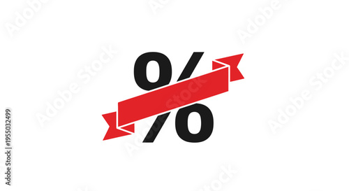 Discount Percent Off Sale Sign.