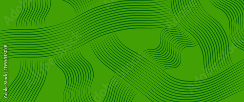 farm green banner, organic abstract background with fields. wavy green lines, natural organic products. EPS 10