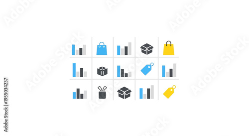 Collection of various business icons.