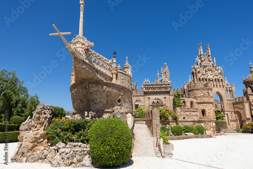 Colomares Castle monument in Benalmádena, Spain, dedicated to Christopher Columbus