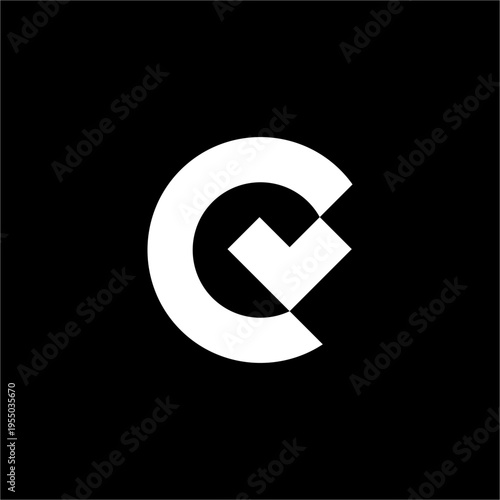 A futuristic logo merging a circular letter E with a sleek, minimalist downward-pointing arrow.