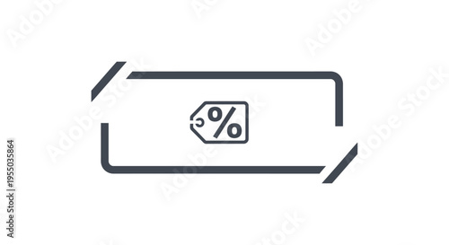 Discount label with percentage sign.