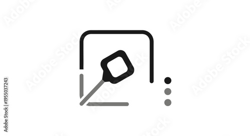 Black and white pencil sharpener icon.