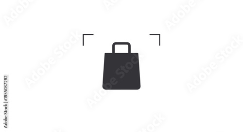 Black bag with metal handle.