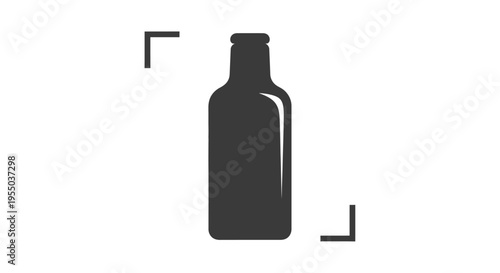 Black bottle with narrow neck.