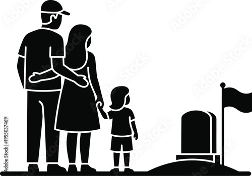 Memorial day tribute family honors fallen hero at resting place