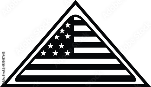 Memorial day tribute with patriotic american flag design