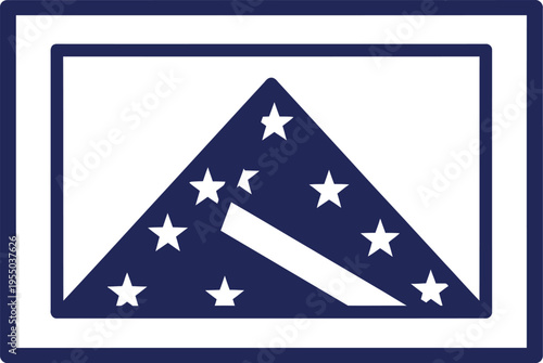 Memorial day tribute folded american flag symbolizing honor and remembrance