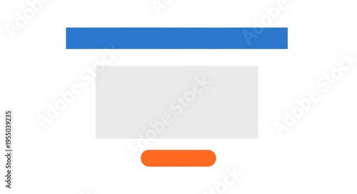 Blue Bar Above Gray Rectangle.