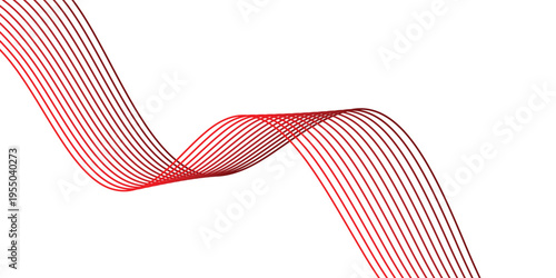 abstract creative black red wave line background art.