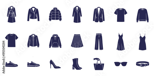 Minimalist apparel and accessory silhouettes featuring seasonal outerwear casual wear and footwear collection