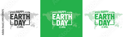 Earth day. 22 april. Earth day lettering. Lettering poster with text earth day.	