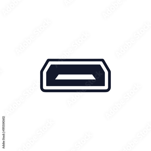HDMI port icon logo flat vector design