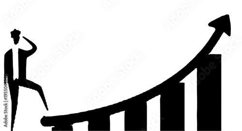 Business growth graph illustration,Financial data analysis chart design,Market trends business chart display