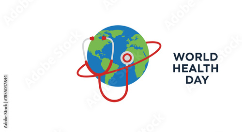 World Health Day Earth Globe.