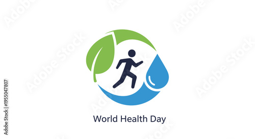 World Health Day Running Man Logo.