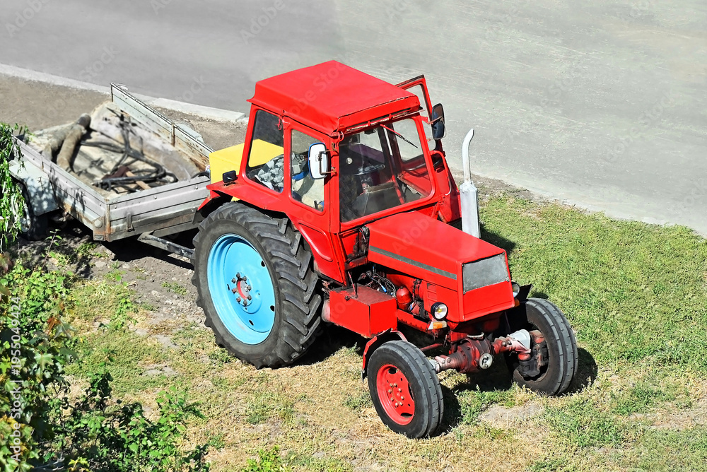 Obraz premium Tractor with trailer