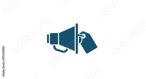 Hand holding a megaphone loudly.