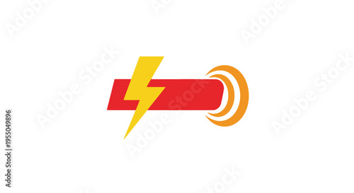 Lightning Bolt Flash Symbol Icon.