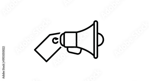 Megaphone with a price tag attached.