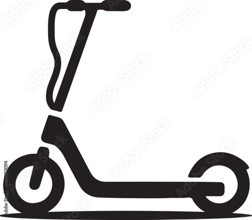 Electric Scooter Silhouette Icon Minimalist Design Urban Mobility Transportation Concept