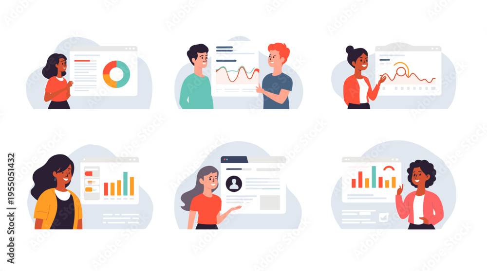 Fototapeta premium This minimalist illustration evokes a sense of interconnectedness and data flow, perfect for tech companies, innovation blogs, or representing digital