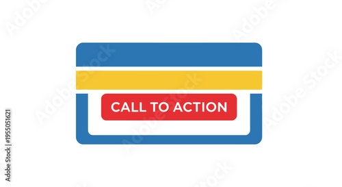 Call to Action Button Design Element.