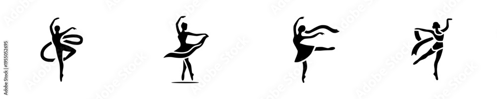 Obraz premium Elegant Silhouette of a Dancer in Motion