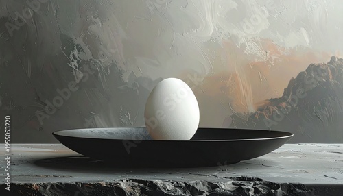 白くて存在感のあるシンプルな卵の背景画像