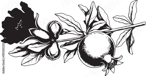 Mountain silhouette isolated on transparent background